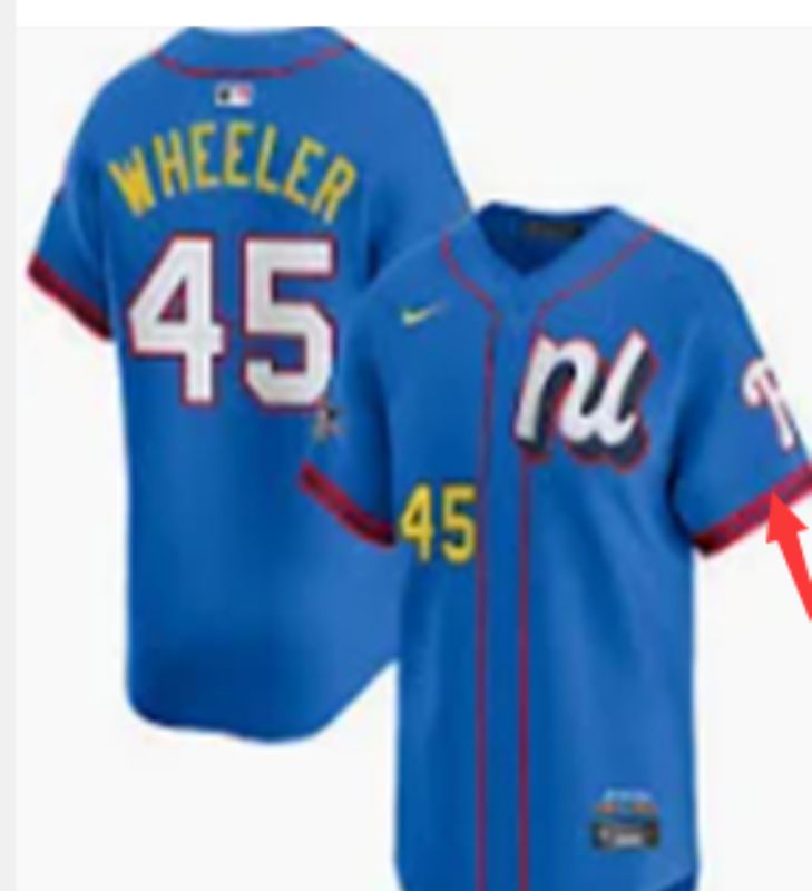 Men 2025 Philadelphia Phillies #45 Wheeler Blue All star Nike MLB Jersey style 04->philadelphia phillies->MLB Jersey